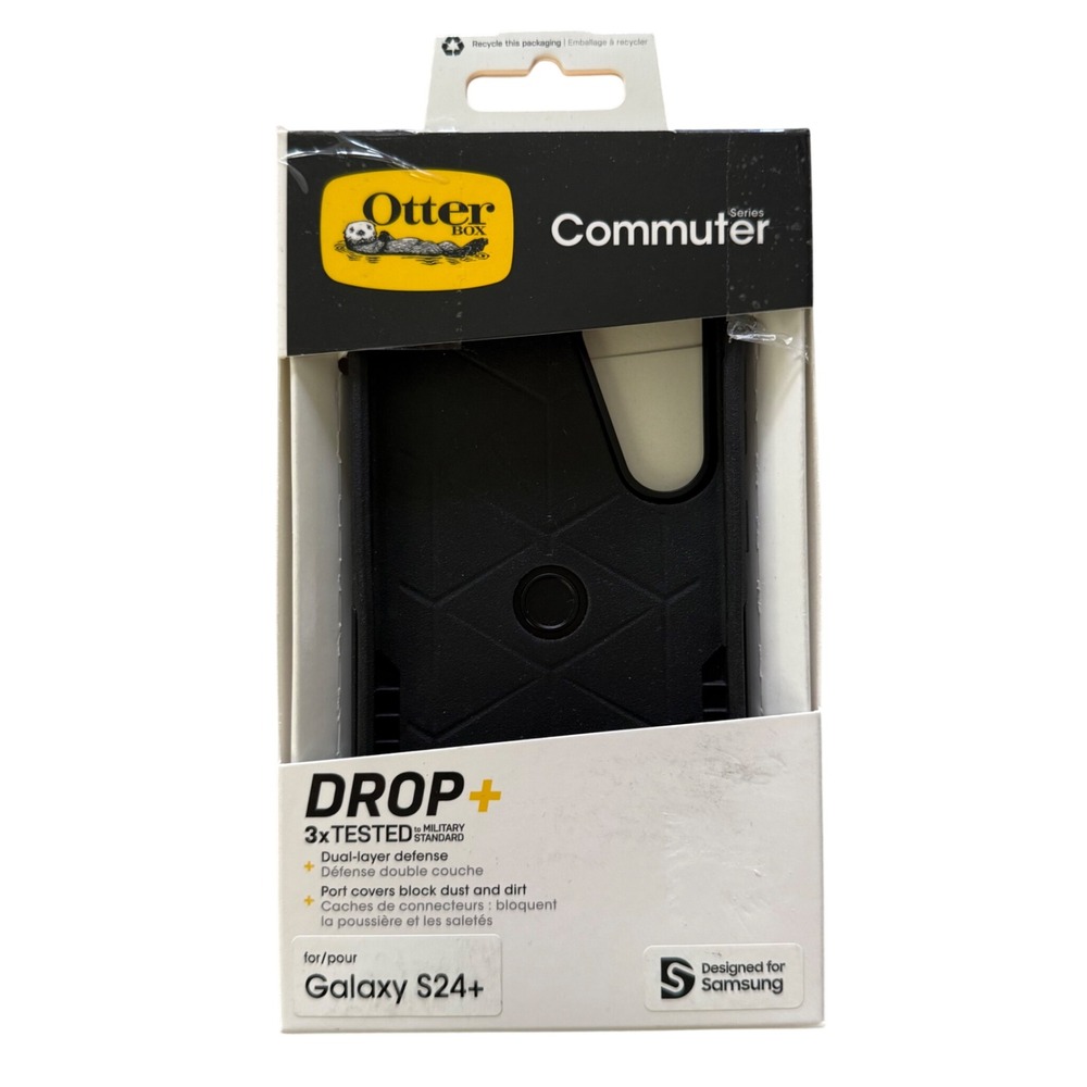 OtterBox Commuter Series Case for Samsung Galaxy S24+ Black Dual Layer Rugged